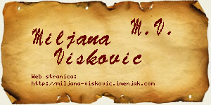 Miljana Višković vizit kartica
